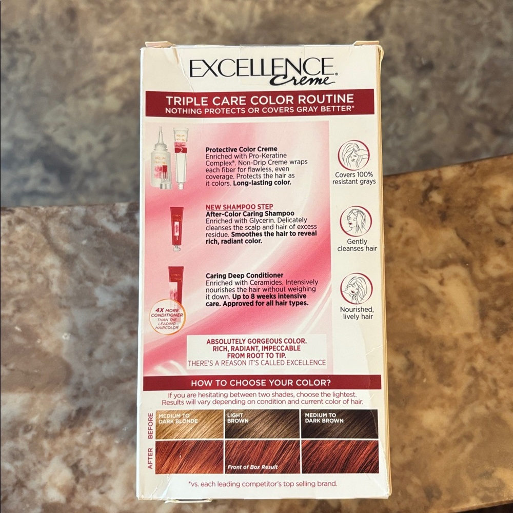 L'Oreal Excellence Creme - Radiant Light Auburn - Picture 3 of 4